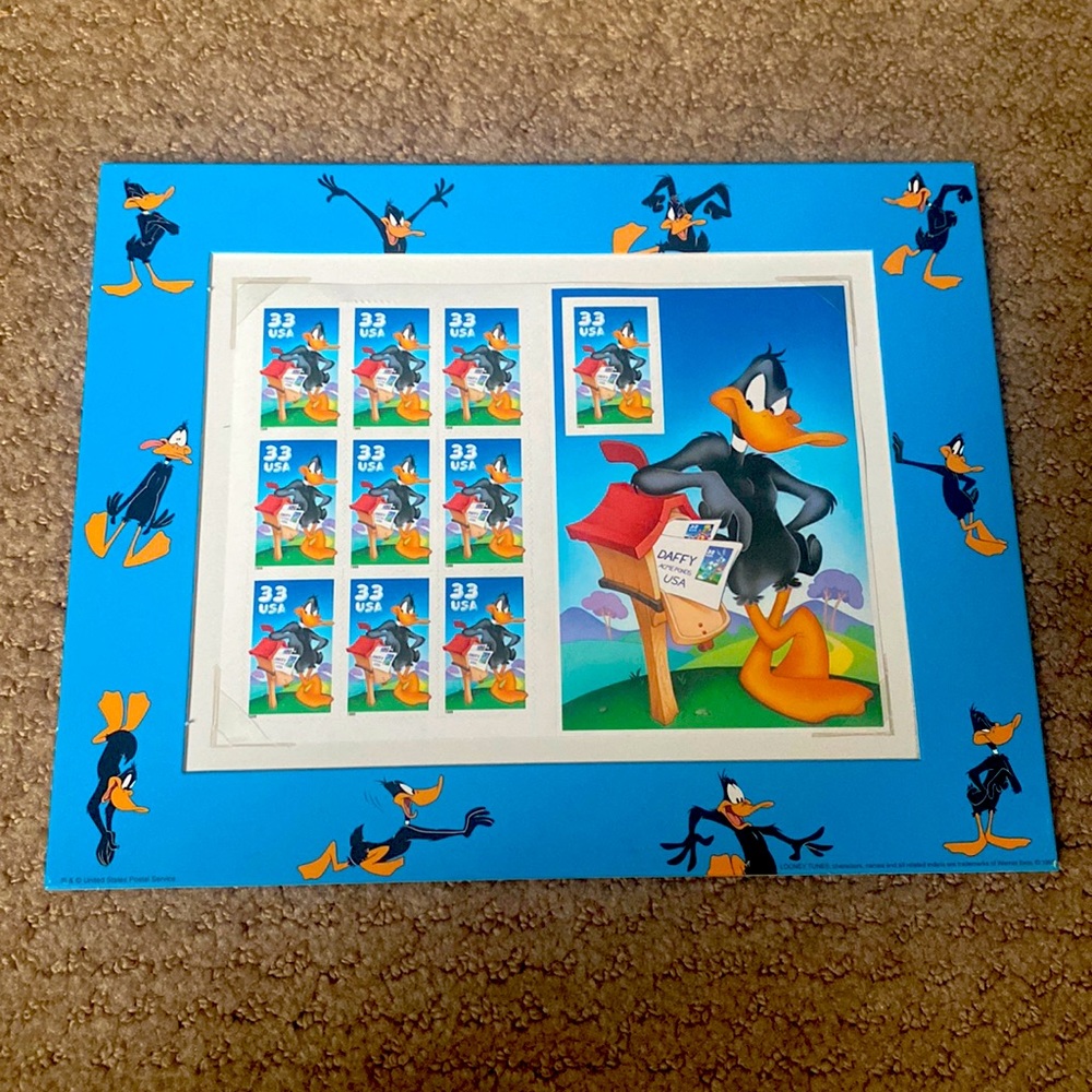 1999 33c Daffy Duck collectible stamps mini sheets